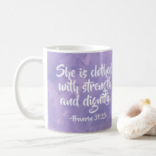 Kristen för bibel för styrka- och kaffemugg