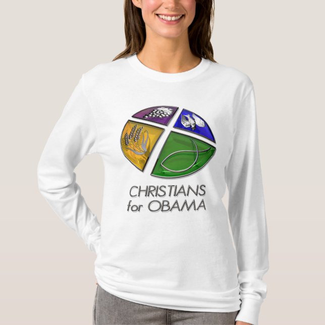 Kristen för den Obama skjortan T-shirt (Framsida)