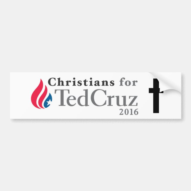KRISTEN för Ted Cruz presidentbildekal! Bildekal (Framsidan)