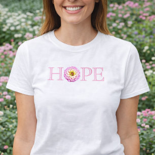 Kristen förhoppning Blommig skjorta Rosa Zinnia Tr T Shirt