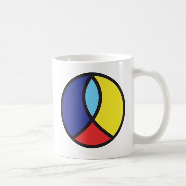 Kristen fredsteckenkaffekopp kaffemugg (Höger)