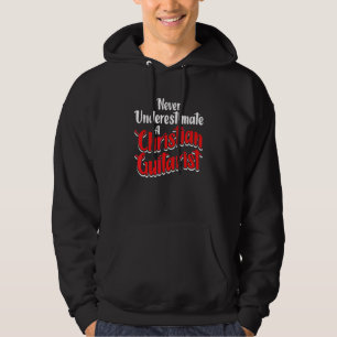 Kristen gitarrist aldrig kyrka lovsång gitarr Pl Hoodie