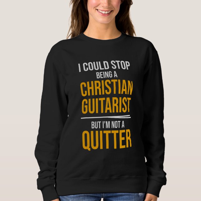 Kristen gitarrist Stoppa kyrkans gudstjänstgitarr  T Shirt (Framsida)