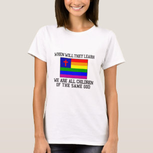 Kristen glad flagga t shirt