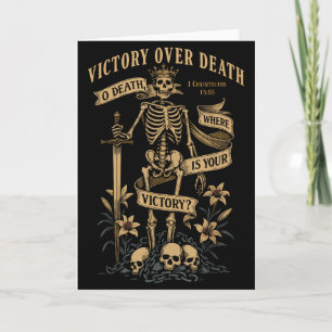 Kristen gotisk vintagecore skelett korintierbrevet kort