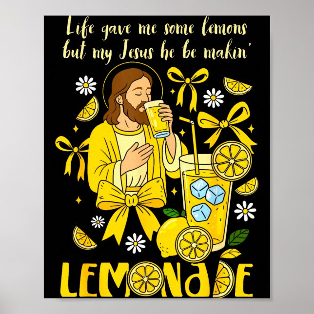 Kristen Gud Religiös Min Jesus Han Gör Lemo Poster (Framsidan)