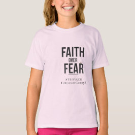 Kristen gymtröja | Tro över rädsla Träningsmoti T Shirt