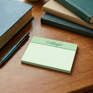 Kristen Halleluja Klistermärke Grön Post-it Block