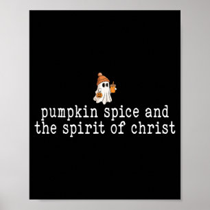 Kristen Halloween Söt Spöklig Pumpa Sce Tro Poster