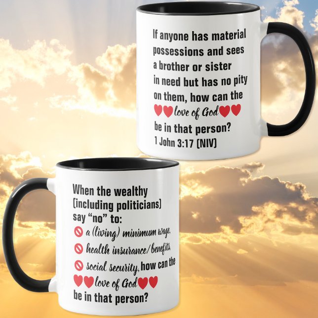 Kristen - Hälsa och social trygghet - Svart mugg (Christian - Health and Social Security - Black Mug)