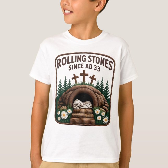 Kristen Han är Uppstånden Falsk T Shirt (Framsida)