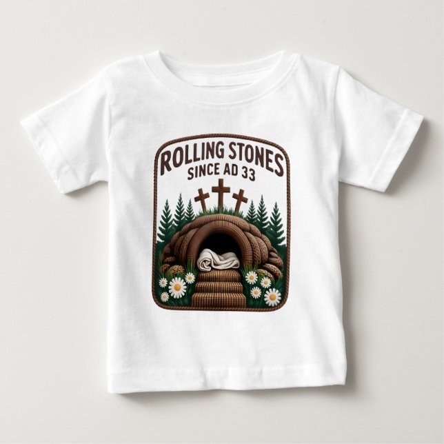 Kristen Han är Uppstånden Faux T Shirt (Framsida)