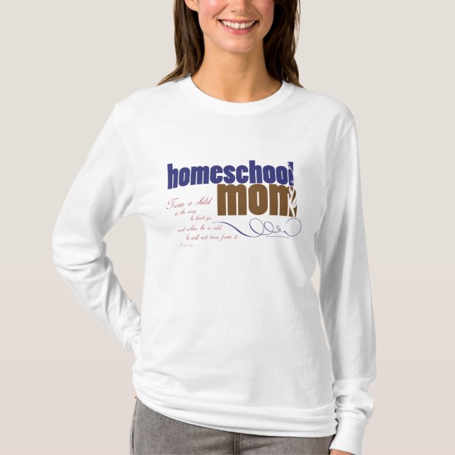 Kristen homeschoolt-skjorta - Homeschool mamma T Shirt (Framsida)