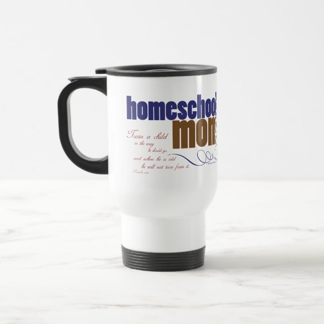 Kristen homeschooltravel mug - Homeschool mamma Resemugg (Vänster)