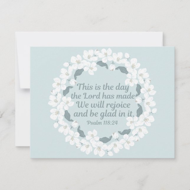 Kristen inspirationspsalm 118:24 Fröjda dig Kort (Framsida)