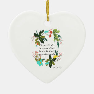Kristen inspirera konst - Proverbs19:21 Julgransprydnad Keramik