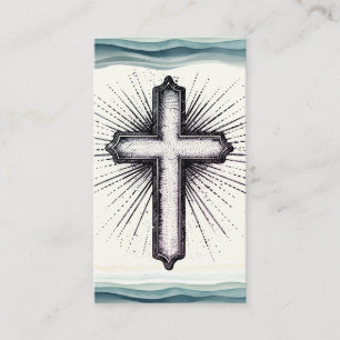 Kristen Inspirerande Bibel Religiöst Kors Visitkort