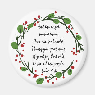 Kristen inspirerande julskrift magnet