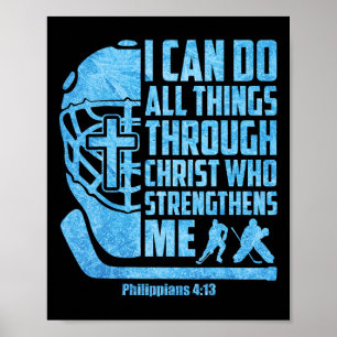 Kristen ishockey Jesus religiösa pojkar barn män Poster