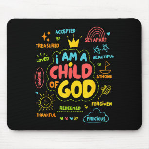 Kristen Jag Är Ett Barn Av Gud Jesus Tro Barn Kläd Musmatta