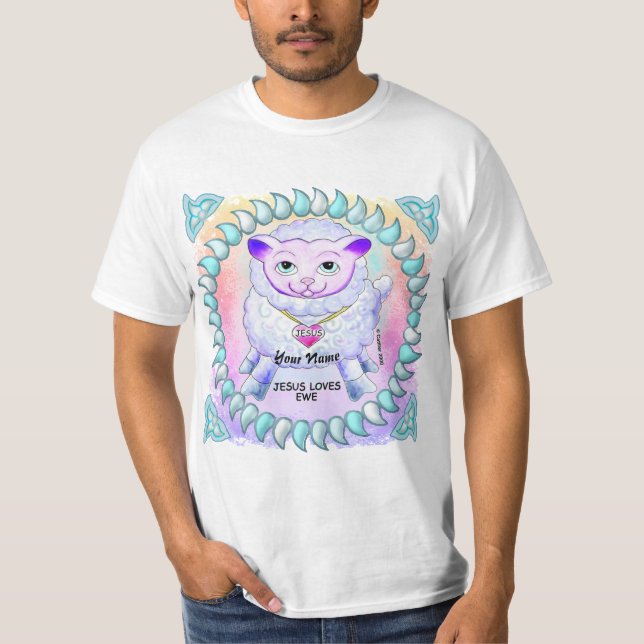 Kristen Jesus Älskar Dig  T Shirt (Framsida)