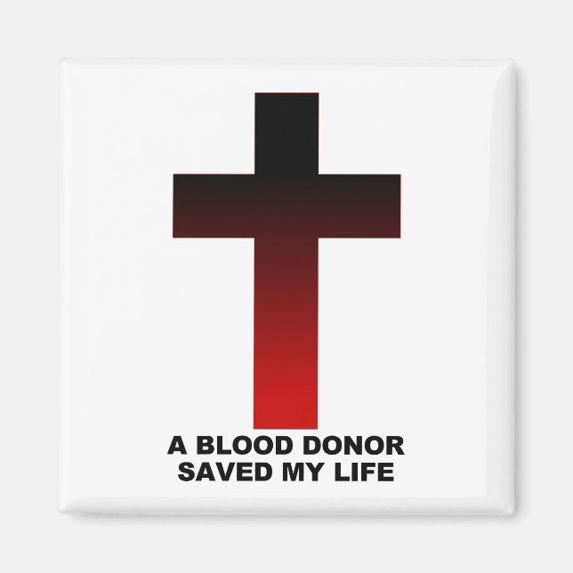 Kristen Jesus Blodgivare Räddade Mitt Liv Magnet (Framsidan)