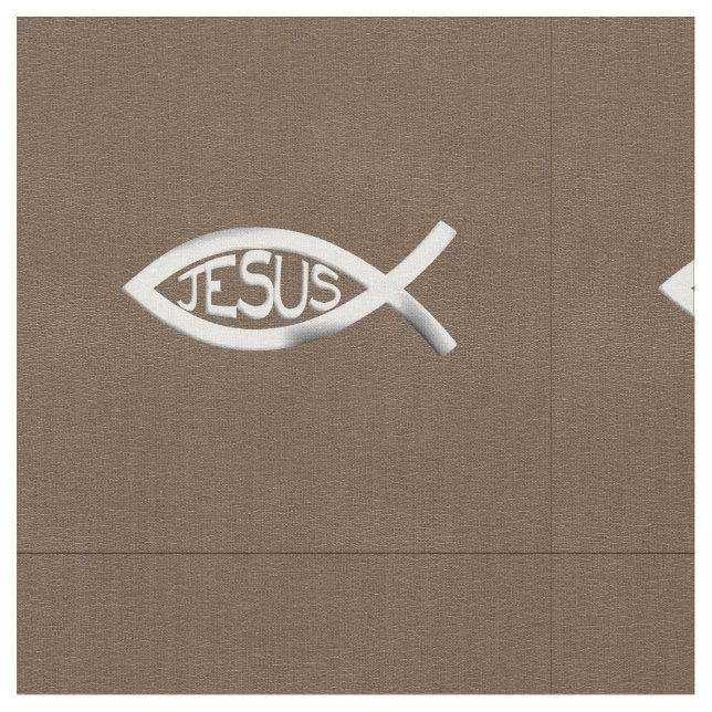 Kristen Jesus fisk Tyg (Närbild)