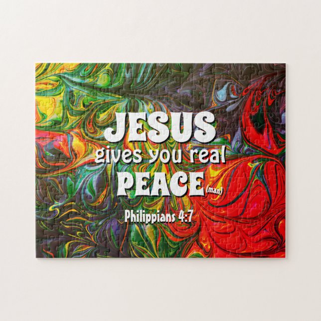 kristen | JESUS GE REAL Peace | ABSTRAKT Pussel (Horisontell)