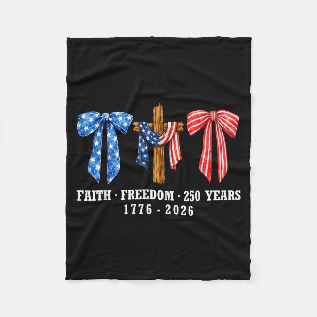 Kristen Jesus Tro Frihet 250 År Amerika Fleecefilt (Framsidan)