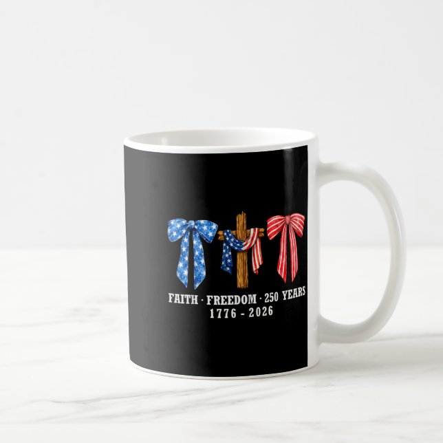 Kristen Jesus Tro Frihet 250 År Amerika Kaffemugg (Höger)