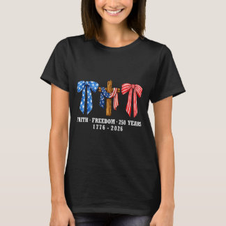 Kristen Jesus Tro Frihet 250 År Amerika T Shirt