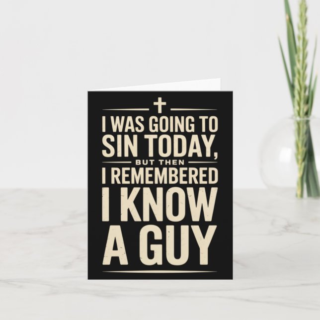 Kristen Jesus Tro Humor Bibel Troende Kort (Framsida)