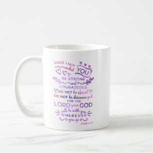 Kristen Joshua för Scripturemuggbibel 1:9 Kaffemugg