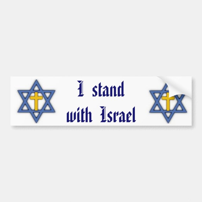 Kristen judisk service för Israel Bildekal (Framsidan)