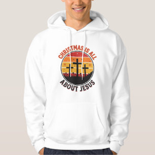 Kristen jul Jesus Solnedgång Cross T-Shirt Des Hoodie
