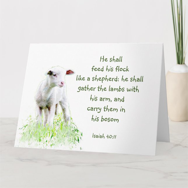 Kristen julskrift inspirerande bibelvers kort (Framsida)