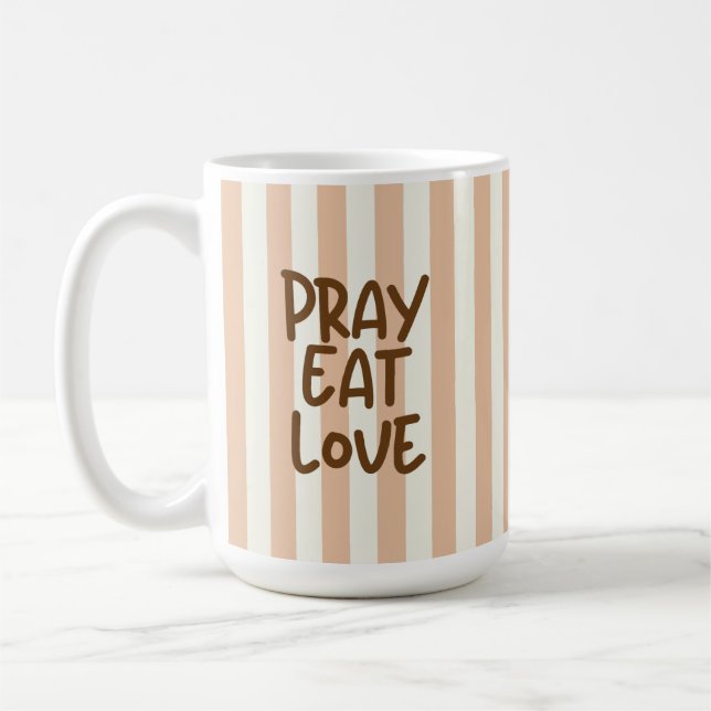 Kristen Kaffeälskare Brun Bokstavs Koft Kaffe Kaffemugg (Vänster)