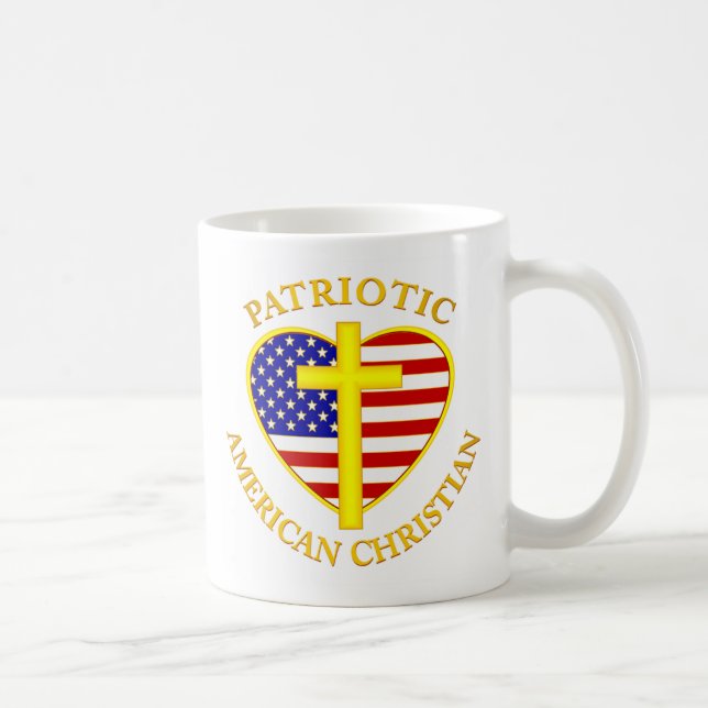 Kristen kaffemugg för patriotisk amerikan (Höger)