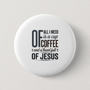 Kristen kaffer Jesus citat vintage skjorta design_ Knapp