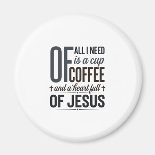 Kristen kaffer Jesus-citat Vintage skjortdesign_ Magnet