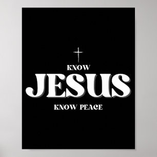 Kristen Känner Jesus Känner Fred Religion Gud Bibe Poster