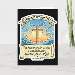 Kristen Kodare Kodning Är Min Tjänst Programmerare Kort