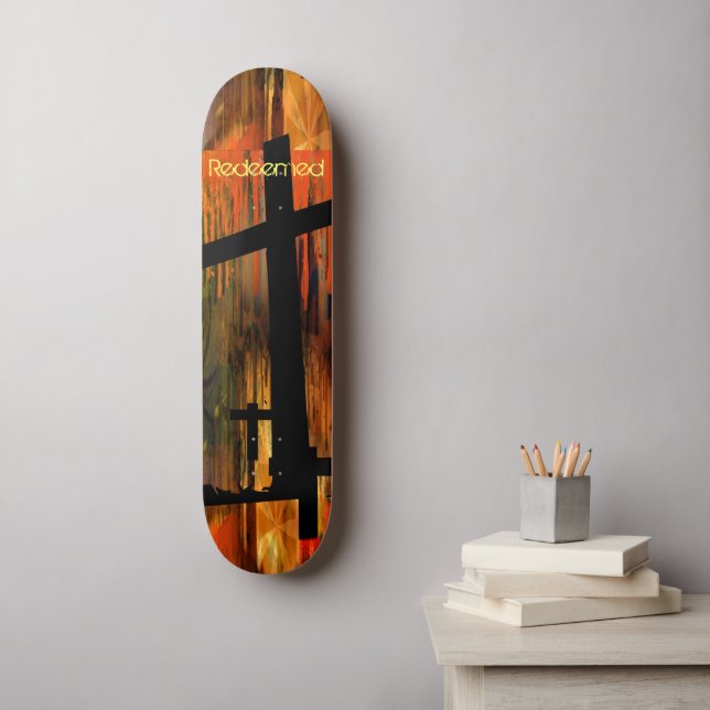 Kristen kors abstrakt skateboard bräda 20,5 cm (Väggkonst)
