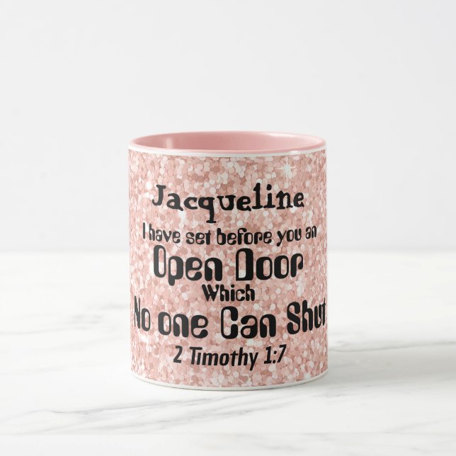 Kristen kvinna religiöst bibelspråk  mugg (Center)