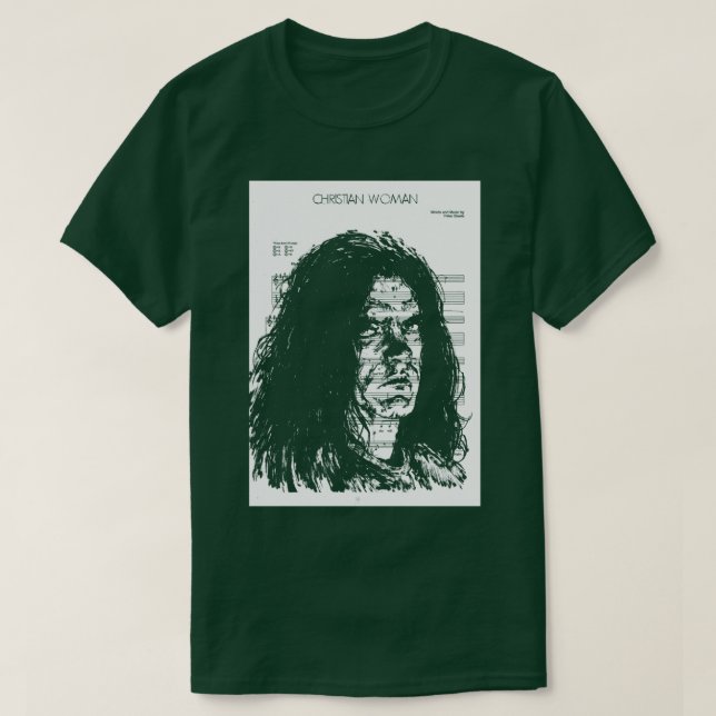 kristen kvinna t shirt (Design framsida)