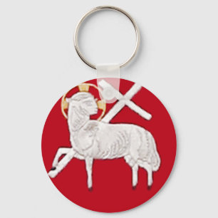 KRISTEN KYRKLIG SYMBOLS-LAMB AV GUD NYCKELRING