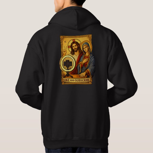 Kristen Like & Subscribe Ikonisk Hoodie (Baksida)