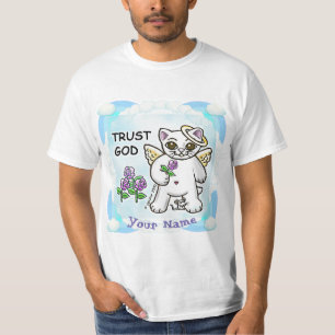 Kristen Lita på Gud Kattunge katt T Shirt