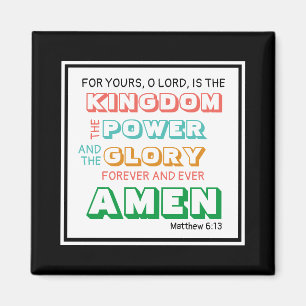 kristen   LORDS PRAYER Power Glory   Svart Magnet