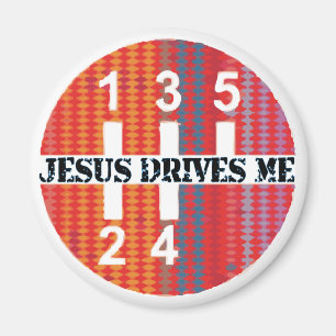 Kristen magnet: Jesus kör mig Magnet